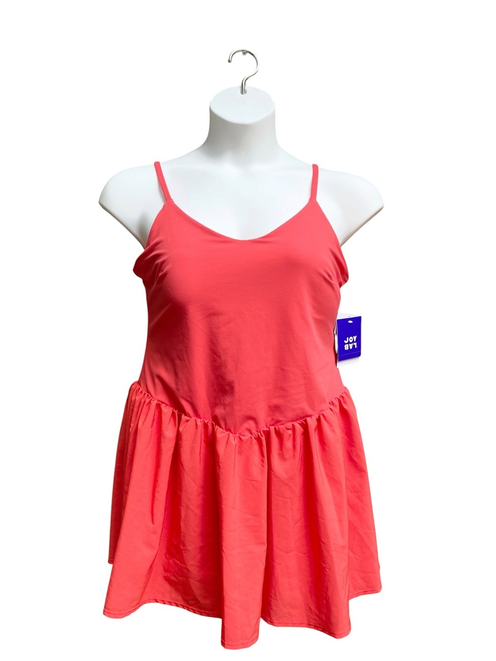 NWT JoyLab Athletic Mini Dress Womens Size XL Apple Candy Red Built In Shorts